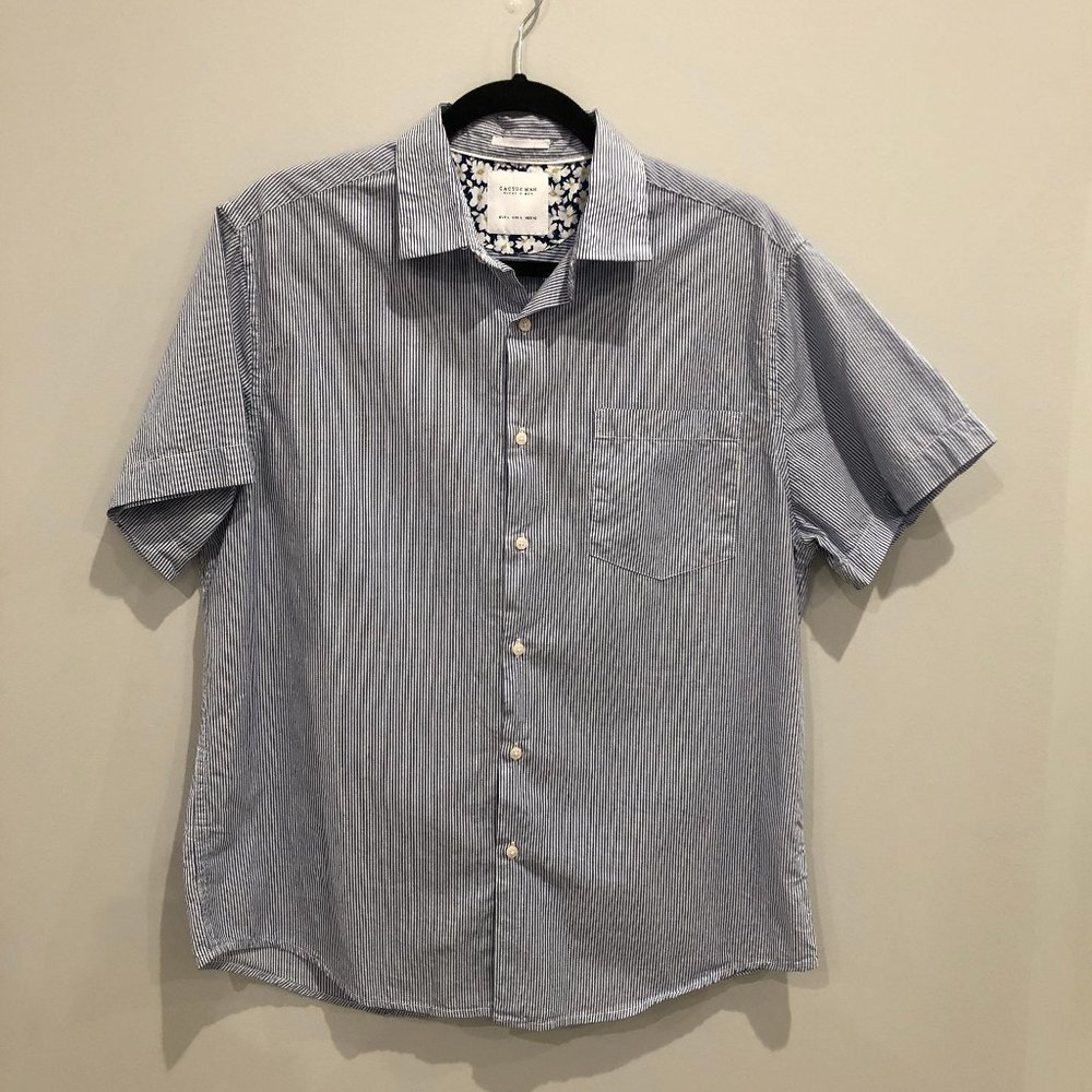 Men’s Cactus Man By Ricky Singh Short Sleeve Button Up Size Large